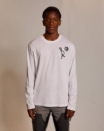BA Long Sleeve Tee White Adult