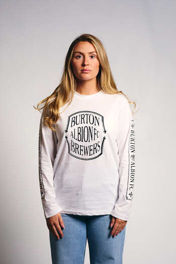 White Long Sleeve Ferry Bridge Tee Monochrome Edition Adult