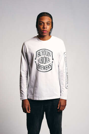 White Long Sleeve Ferry Bridge Tee Monochrome Edition Junior