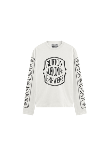 White Long Sleeve Ferry Bridge Tee Monochrome Edition Junior