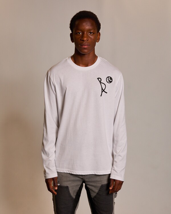 BA Long Sleeve Tee White Adult
