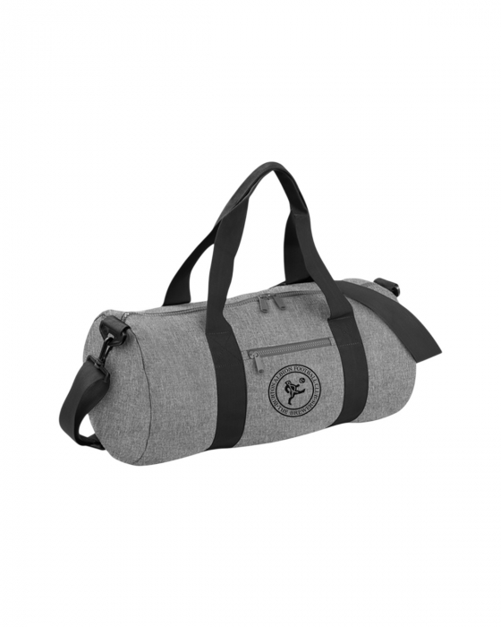 Crest Barrel Bag - Grey